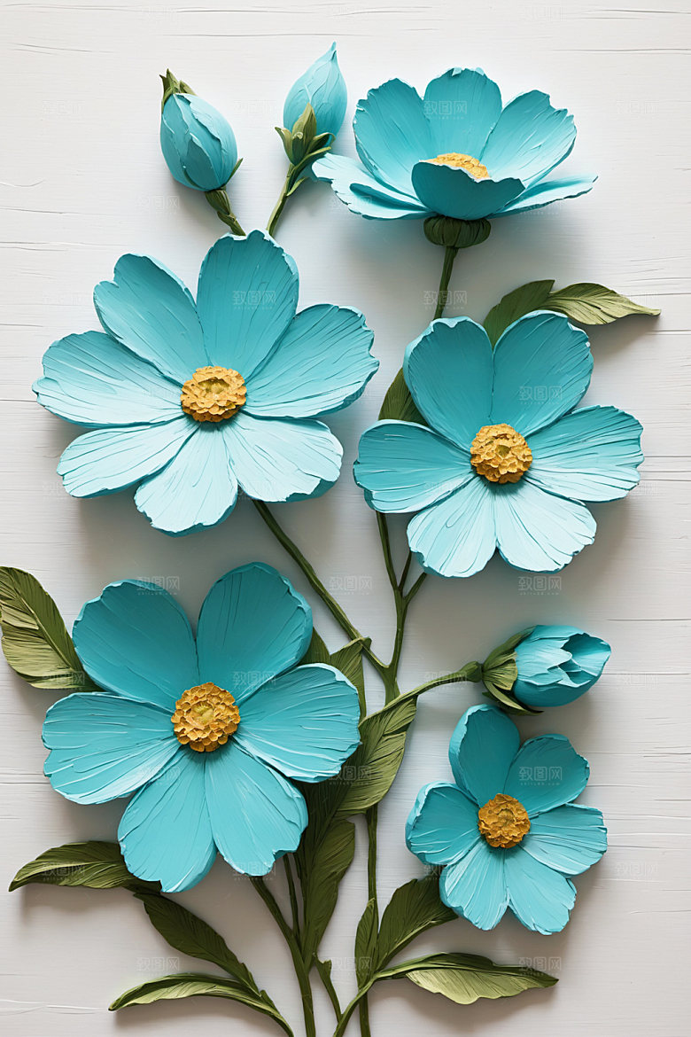 油画花卉唯美高清素材