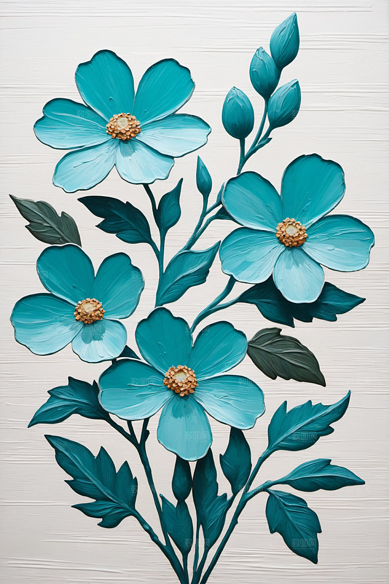 油画花卉高清浪漫素材
