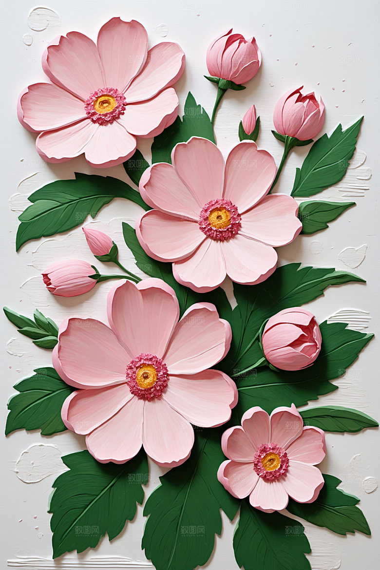 油画花卉艺术唯美素材