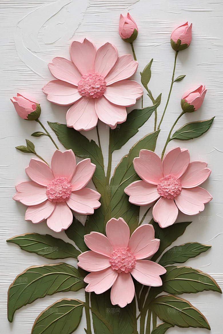 油画花卉高清唯美素材