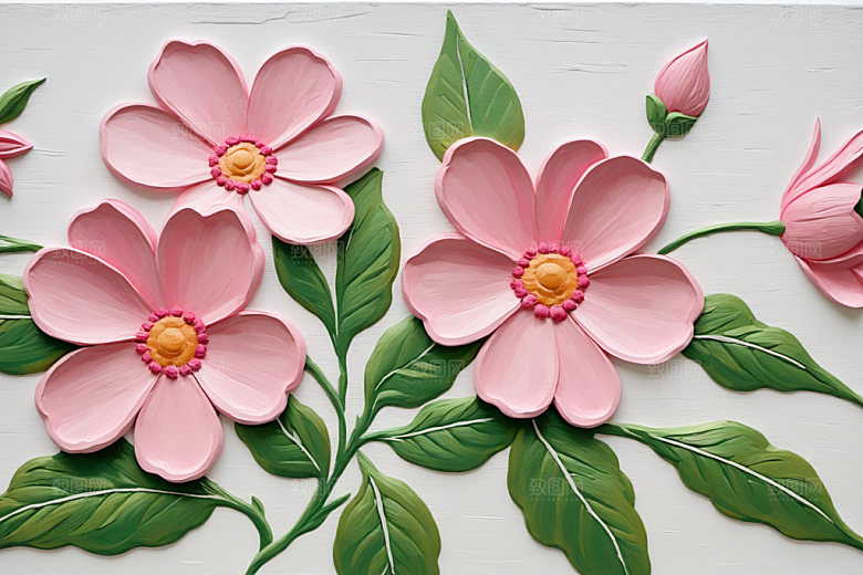 油画花卉艺术彩色素材