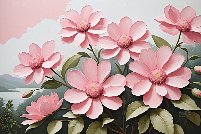 油画花卉艺术唯美素材