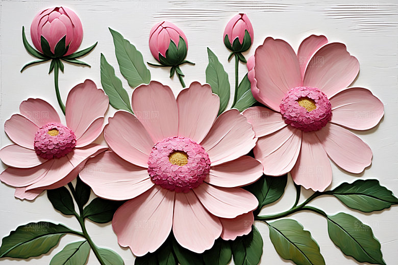 油画花卉浪漫艺术素材