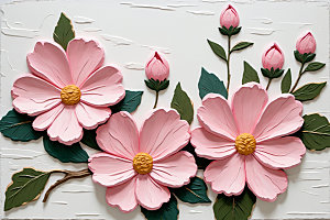 油画花卉艺术彩色素材