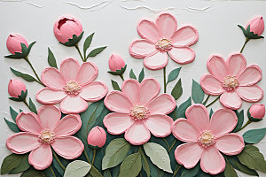 油画花卉手绘颜料素材