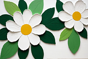油画花卉立体涂抹素材