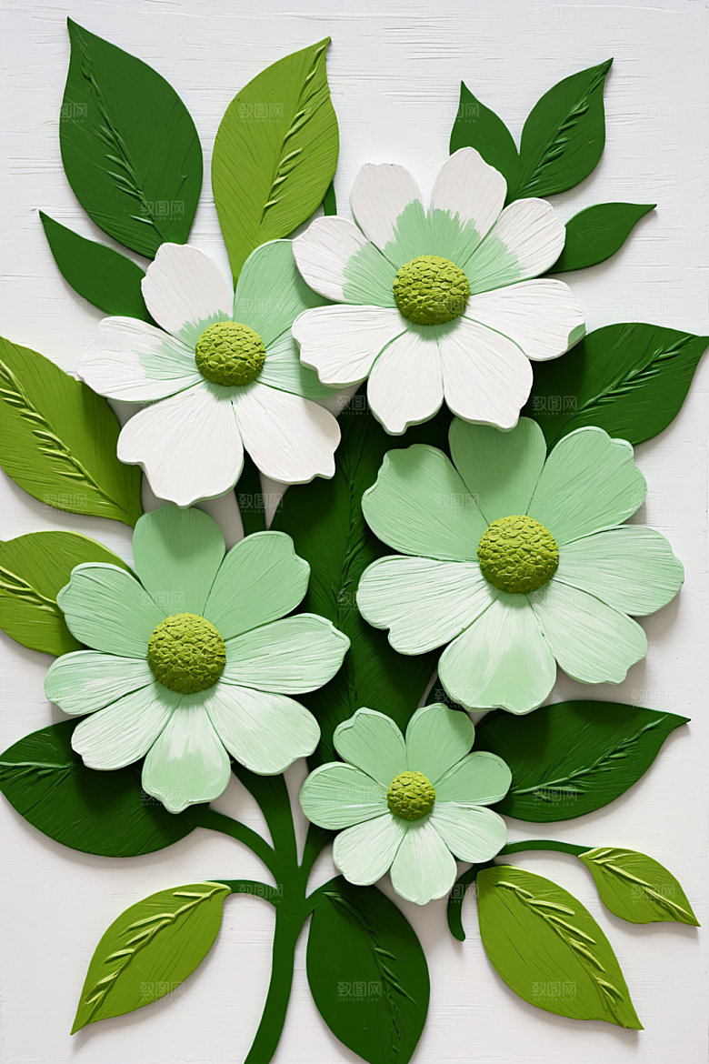 油画花卉颜料立体素材