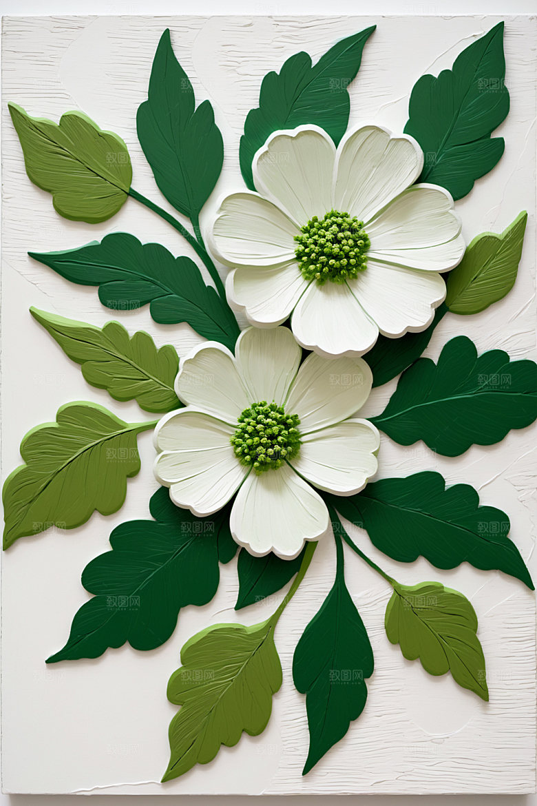 油画花卉唯美颜料素材