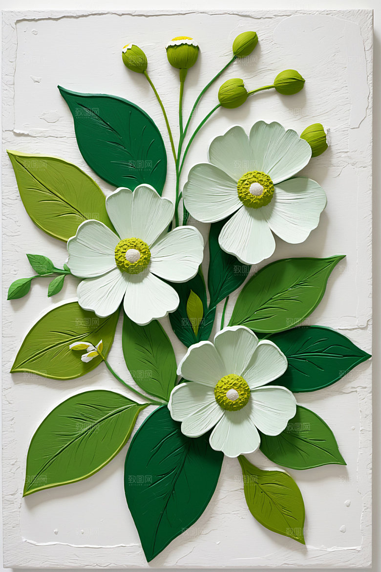 油画花卉高清彩色素材