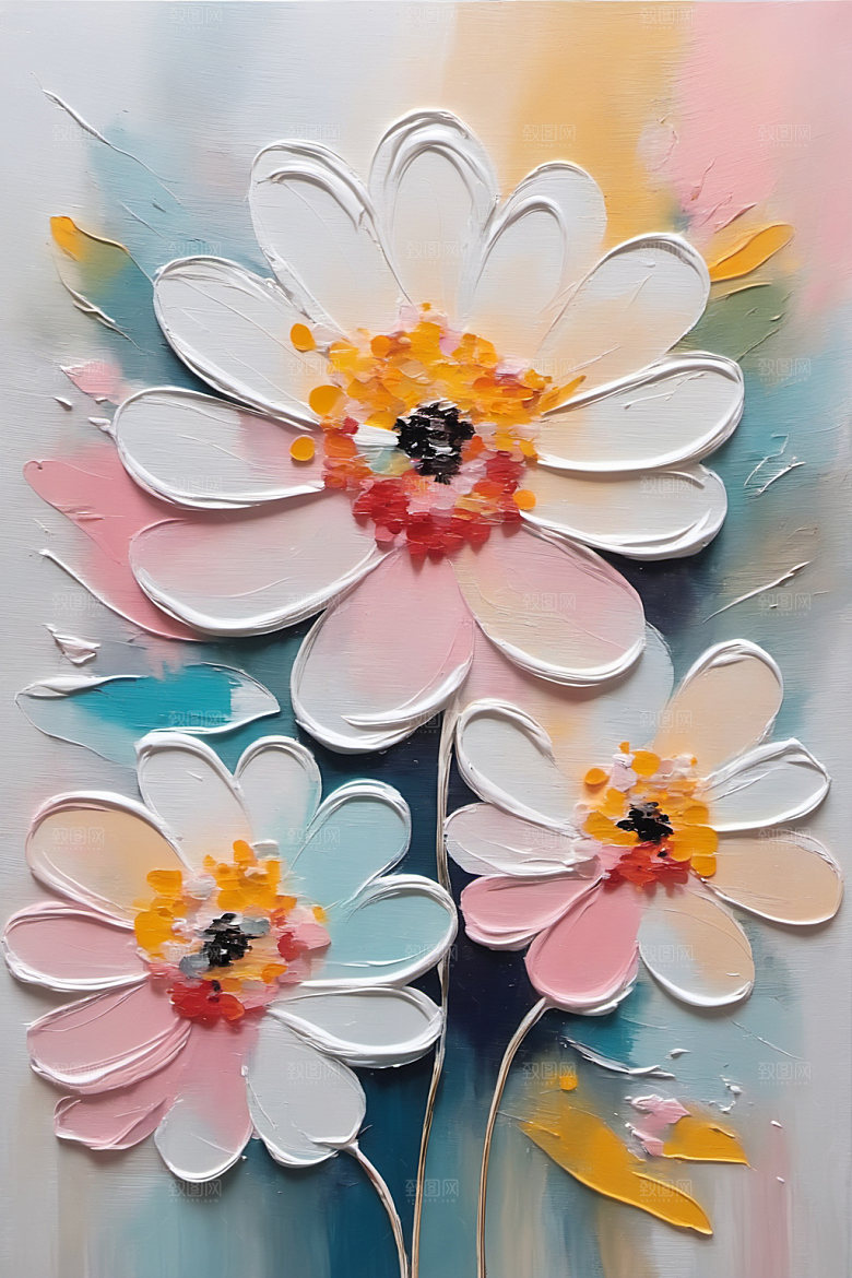 油画花卉高清艺术素材