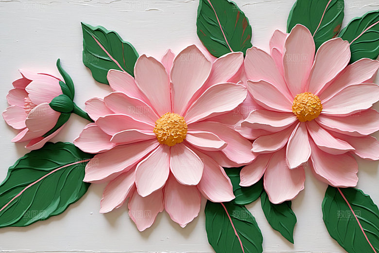 油画花卉浪漫彩色素材