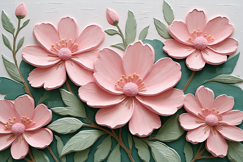 油画花卉高清清新素材