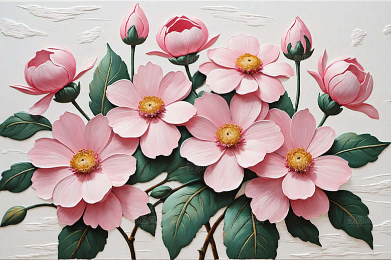 油画花卉唯美浪漫素材