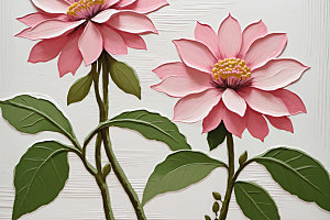 油画花卉高清涂抹素材