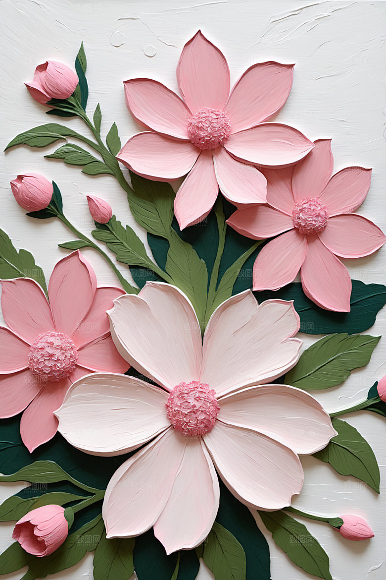 油画花卉高清彩色素材