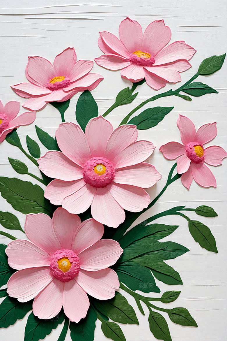 油画花卉唯美浪漫素材