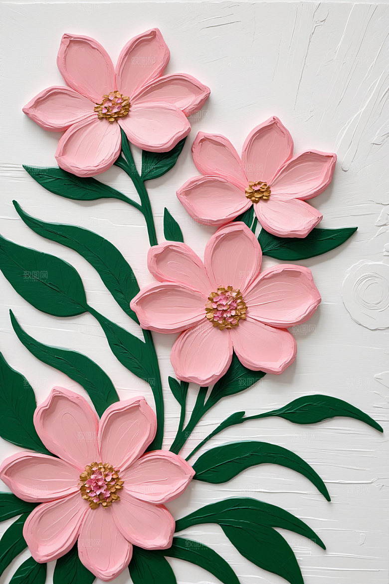 油画花卉唯美浪漫素材