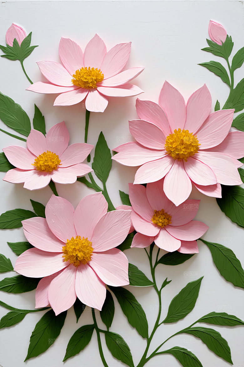 油画花卉手绘颜料素材