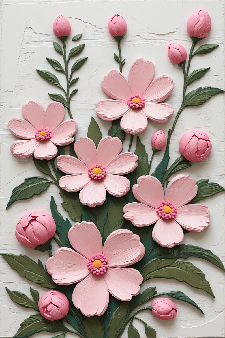 油画花卉艺术高清素材
