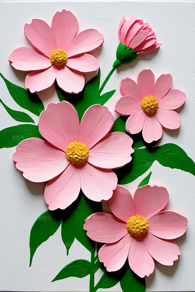 油画花卉唯美高清素材