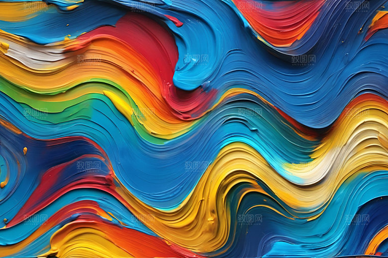 油画颜料凹凸肌理背景图
