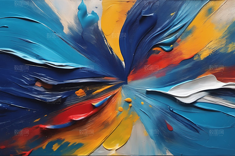 油画颜料绘画肌理背景图