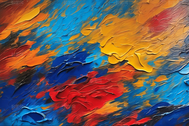 油画颜料肌理立体背景图