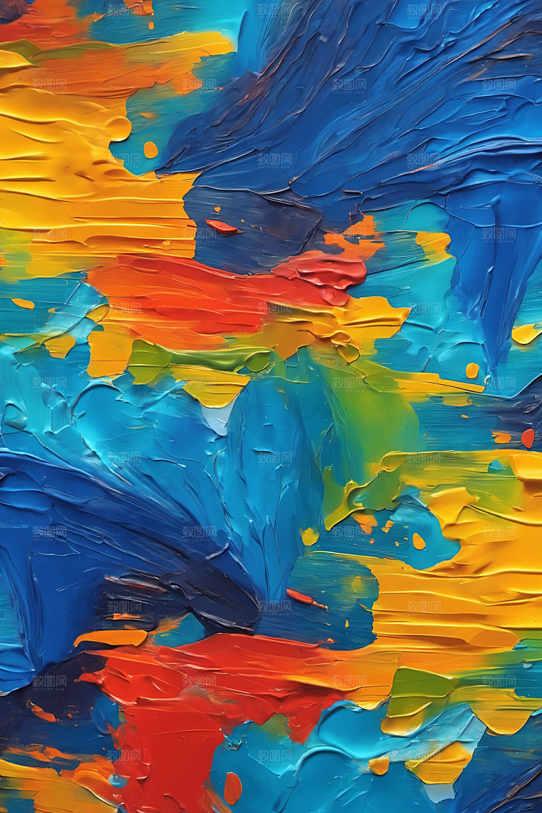 油画颜料涂鸦涂抹背景图