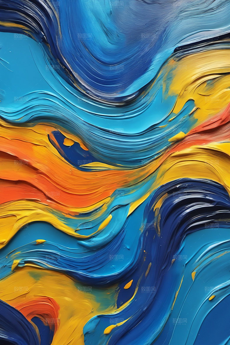 油画颜料绘画立体背景图
