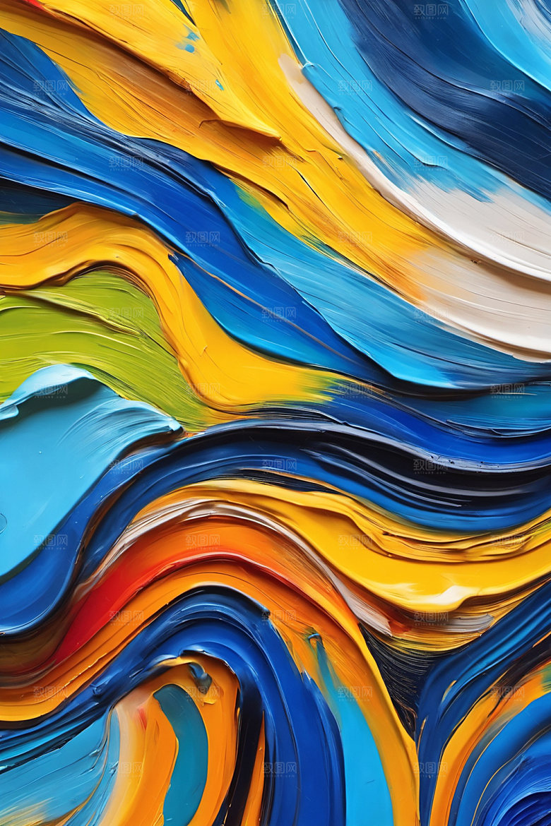 油画颜料涂鸦绘画背景图