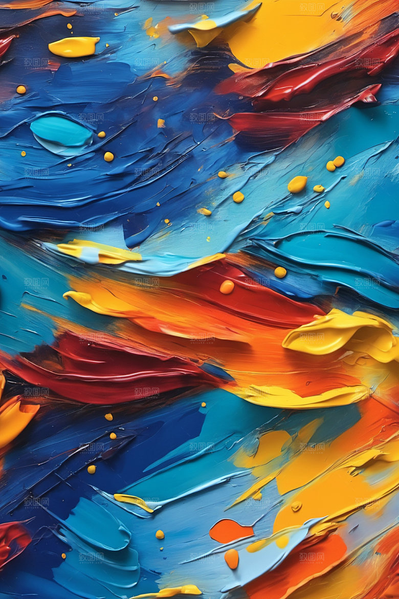 油画颜料涂鸦绘画背景图
