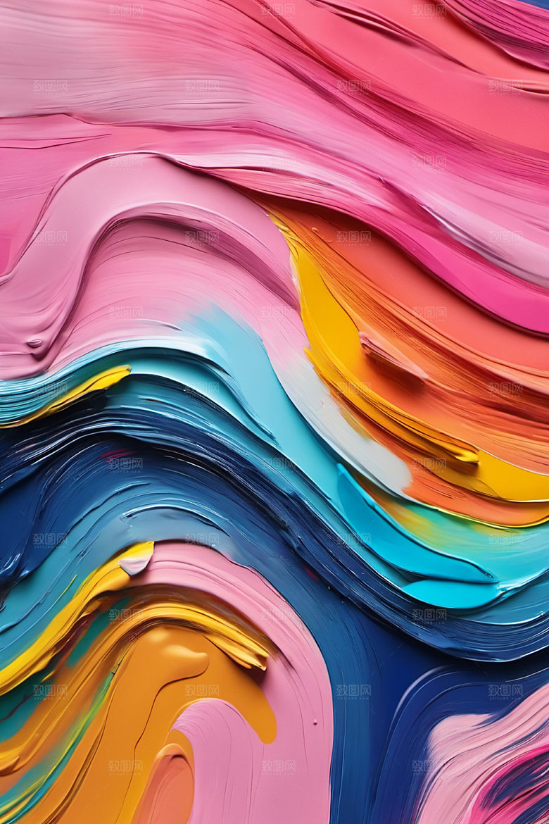 油画颜料高清立体背景图
