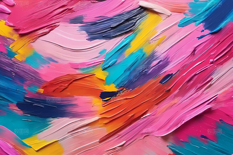 油画颜料立体绘画背景图