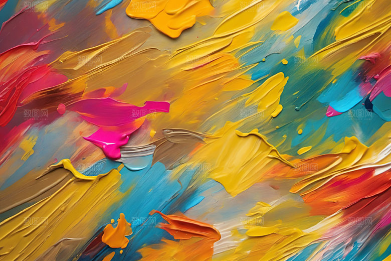 油画颜料绘画高清背景图