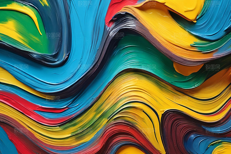 油画颜料绘画肌理背景图