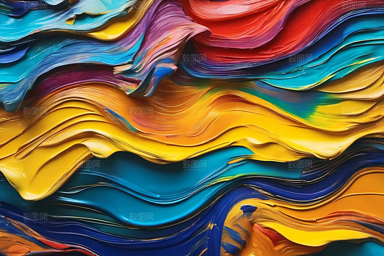 油画颜料涂鸦涂抹背景图