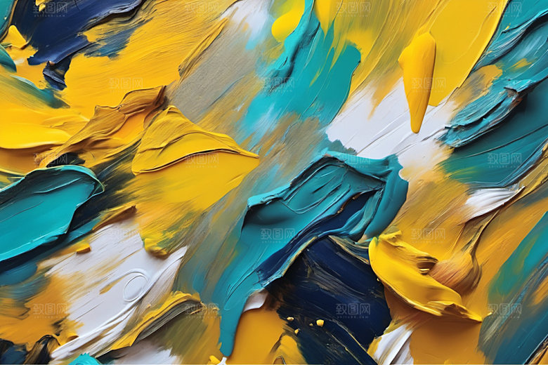 油画颜料立体涂鸦背景图