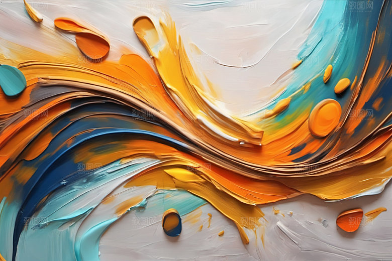 油画颜料高清立体背景图