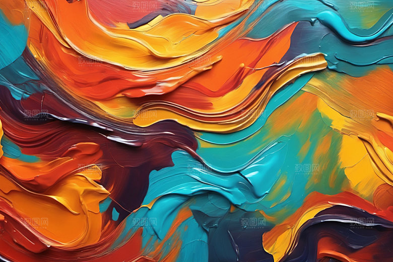 油画颜料绘画高清背景图
