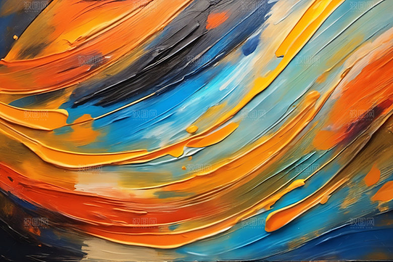 油画颜料凹凸立体背景图