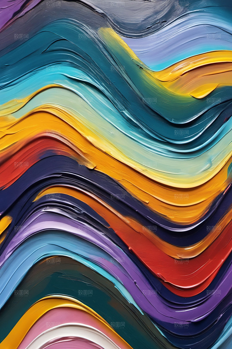 油画颜料立体涂鸦背景图