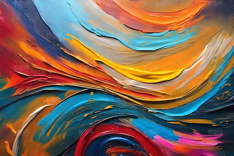 油画颜料立体凹凸背景图