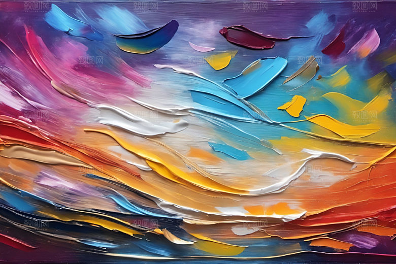 油画颜料凹凸立体背景图