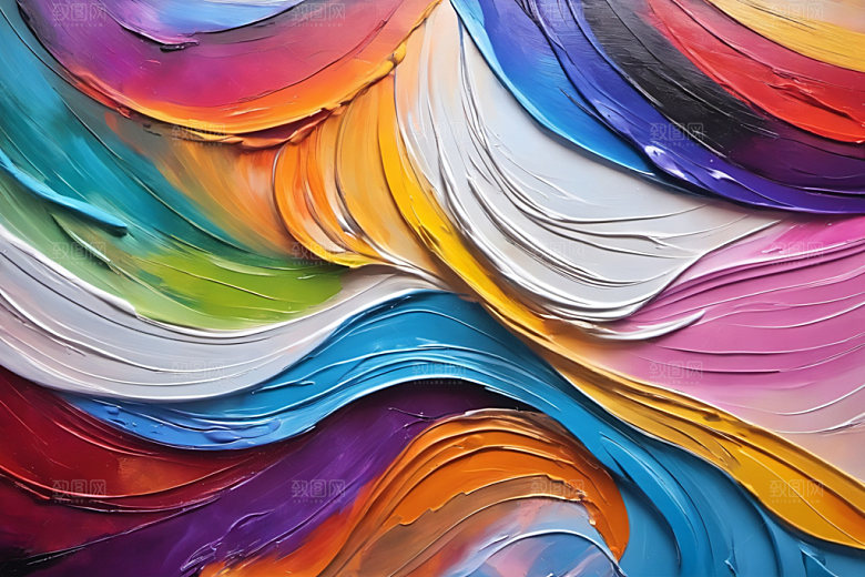 油画颜料立体绘画背景图