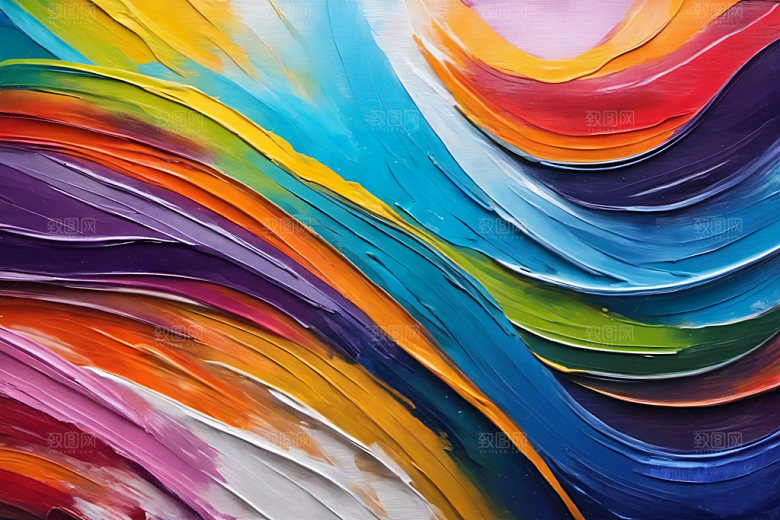 油画颜料涂抹立体背景图