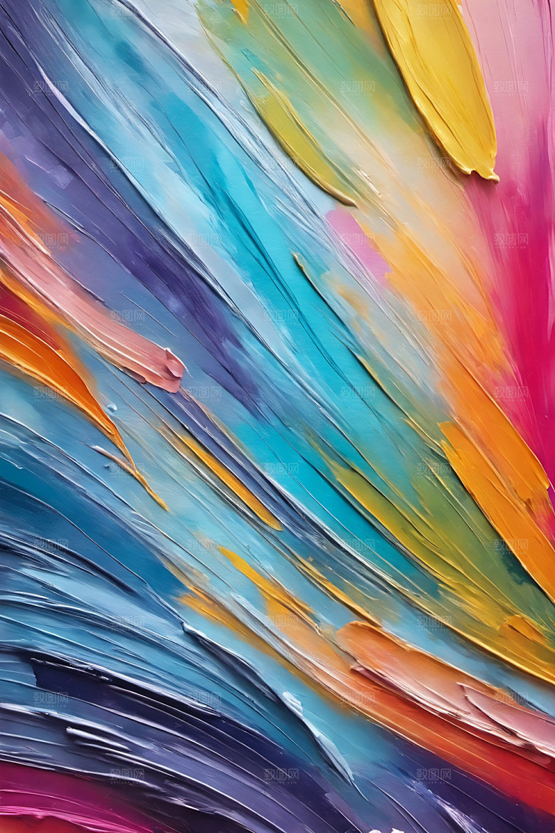油画颜料涂鸦立体背景图