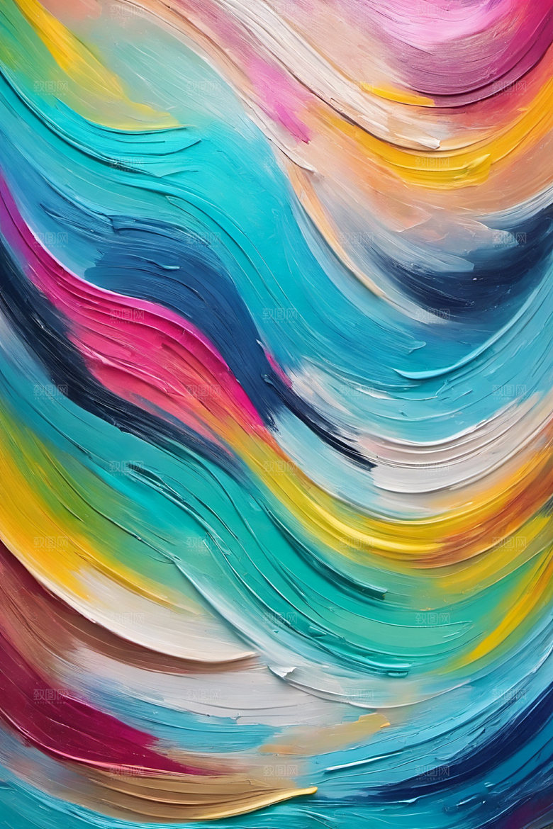 油画颜料立体绘画背景图