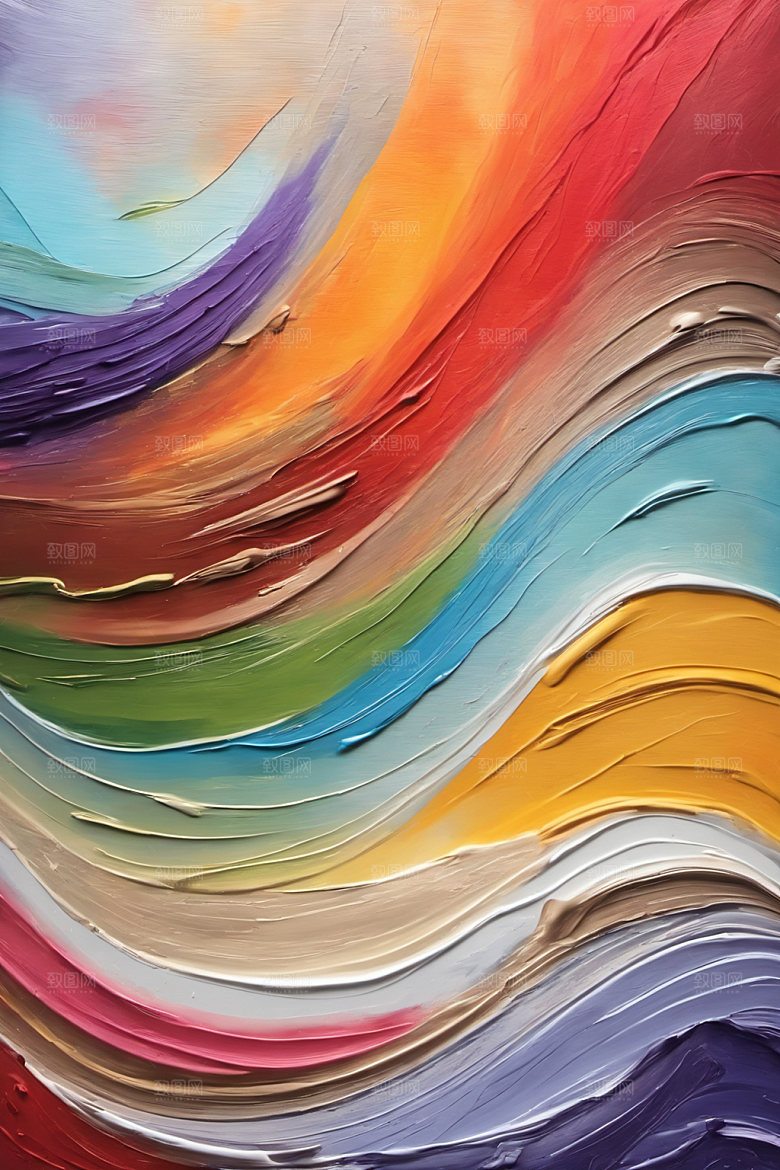 油画颜料涂抹涂鸦背景图