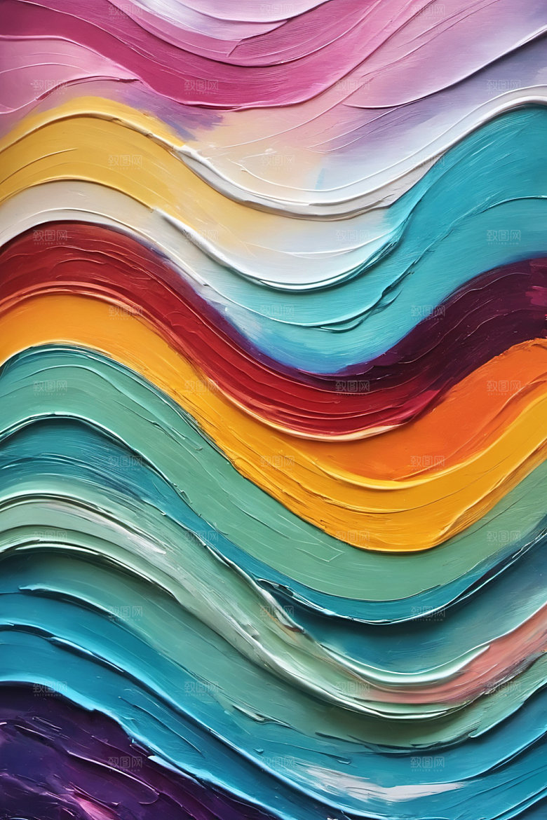 油画颜料立体涂抹背景图