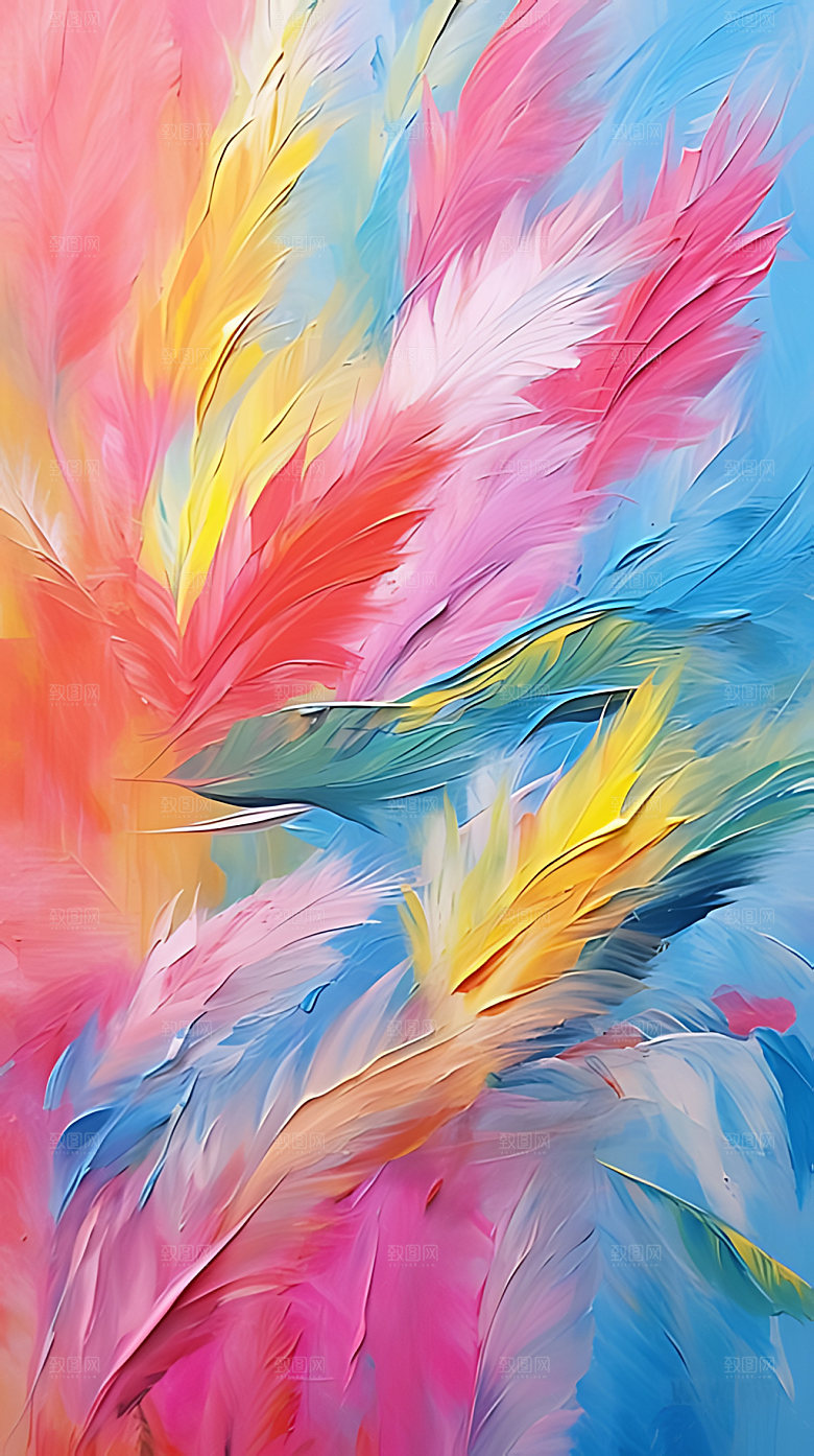 油画质感肌理立体背景图